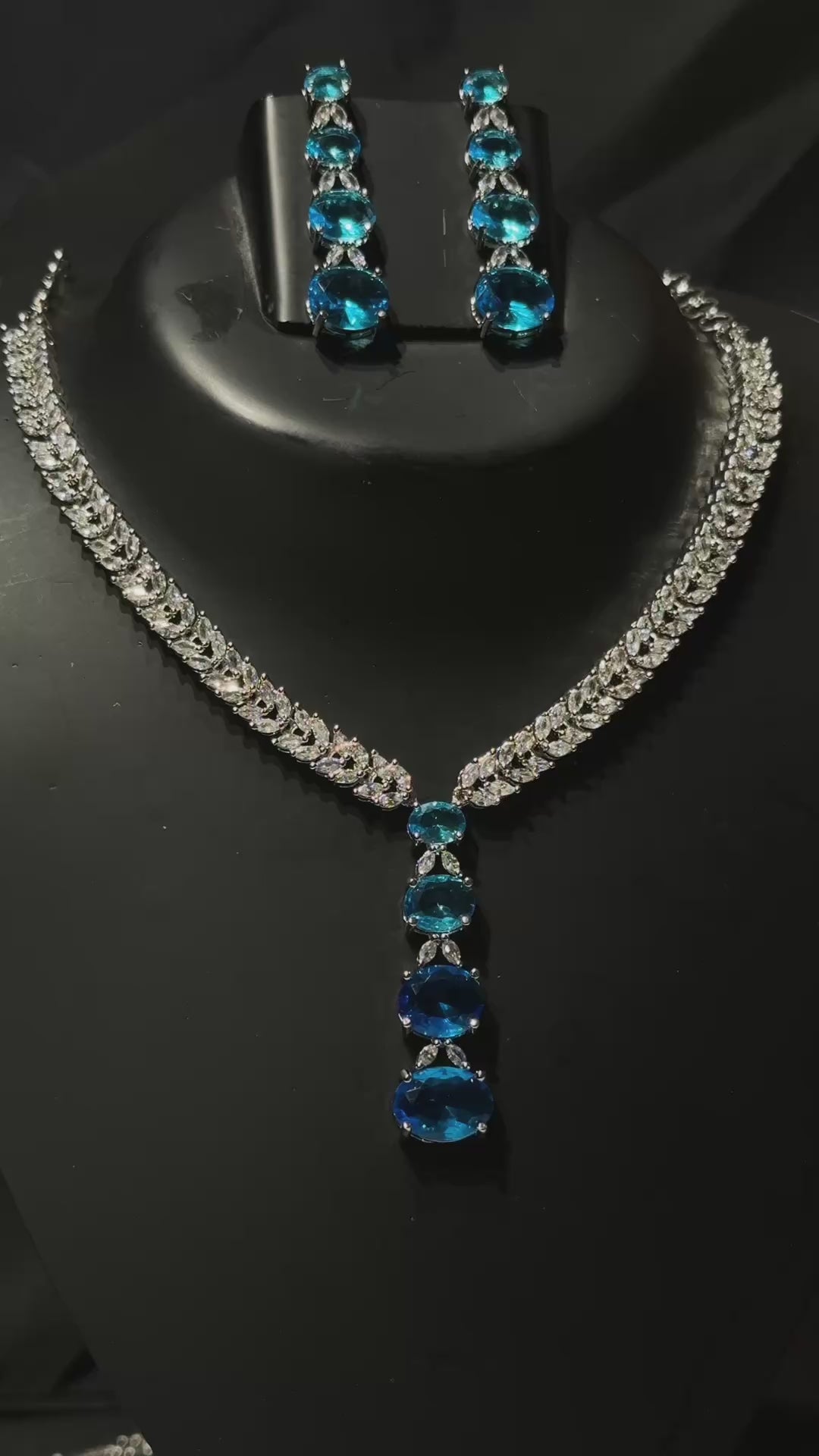 Priyanka - Elegant Cubic Zirconia Necklace Set – Sparkling Bridal & Party Wear Jewellery