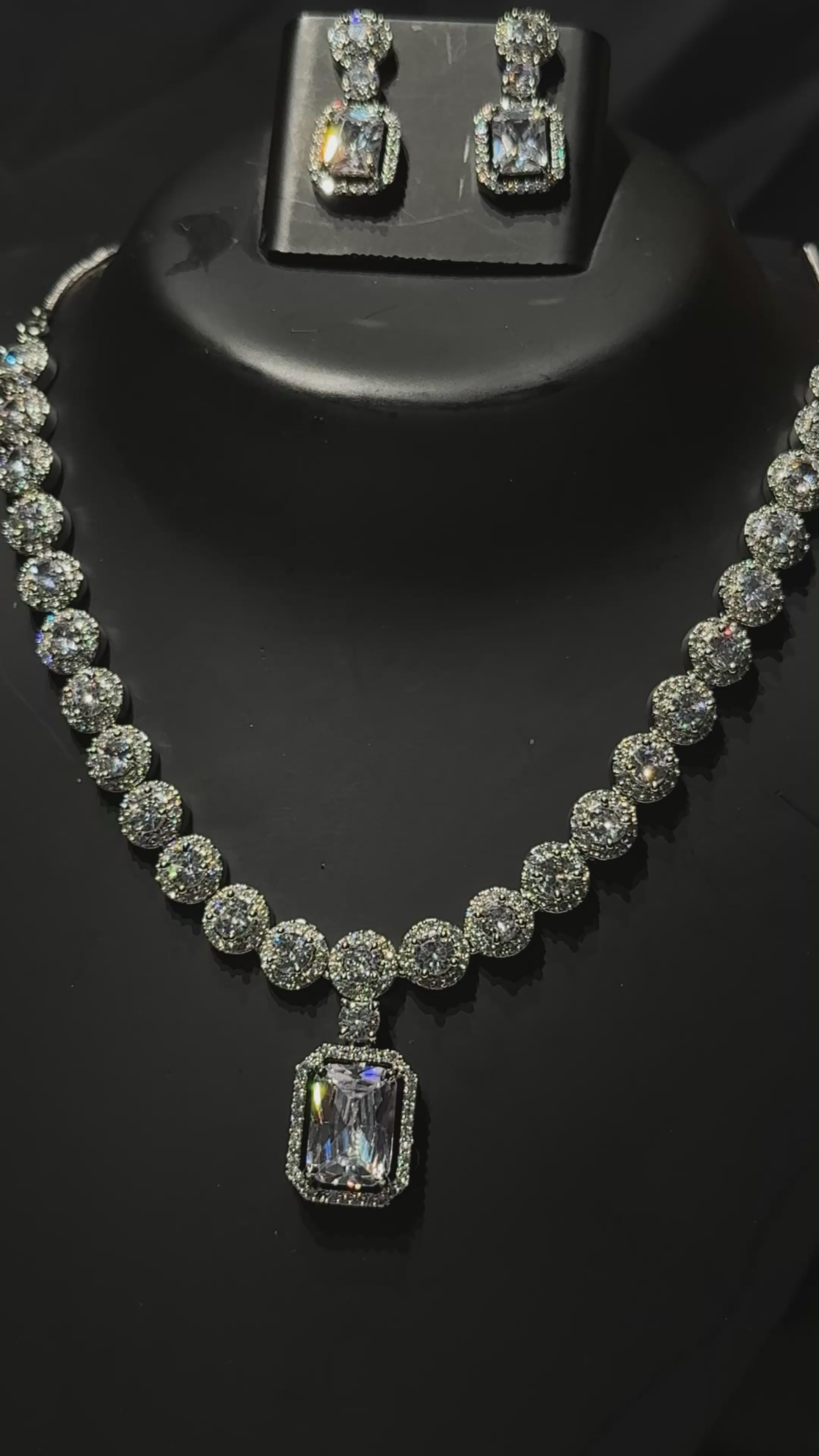 Sameera - Elegant Cubic Zirconia Necklace Set – Sparkling Bridal & Party Wear Jewellery