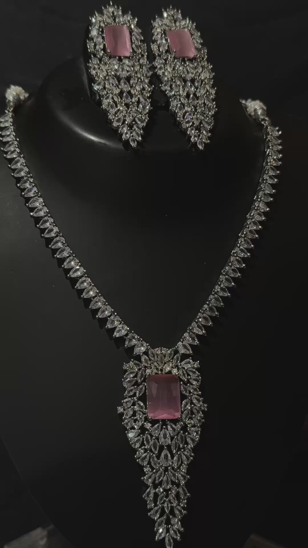 Deepika - Elegant Cubic Zirconia Necklace Set – Sparkling Bridal & Party Wear Jewellery